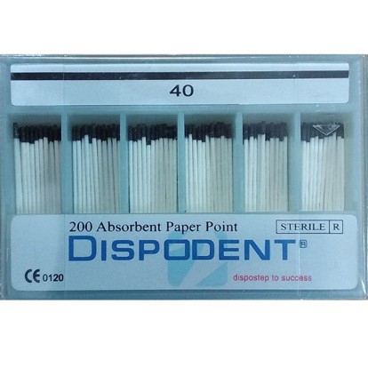 Бумажные штифты Dispodent 02 №40, (200шт), Dispodent / Вьетнам